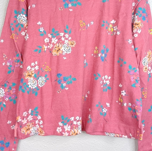 NWT SUNDRY Rose Floral Cotton Blend Lounge Crewneck Pullover Sweater - Picture 6 of 13